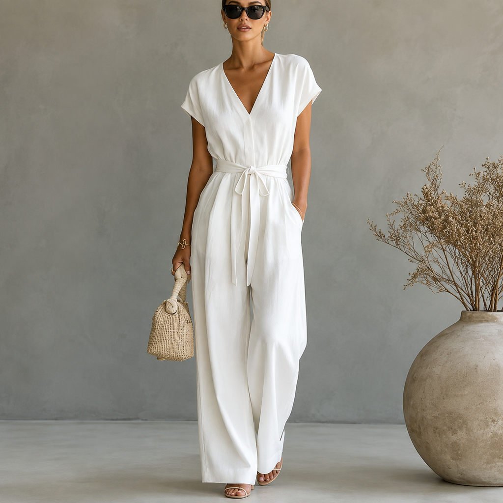 Valentina | Mono ajustable con lazada en cintura