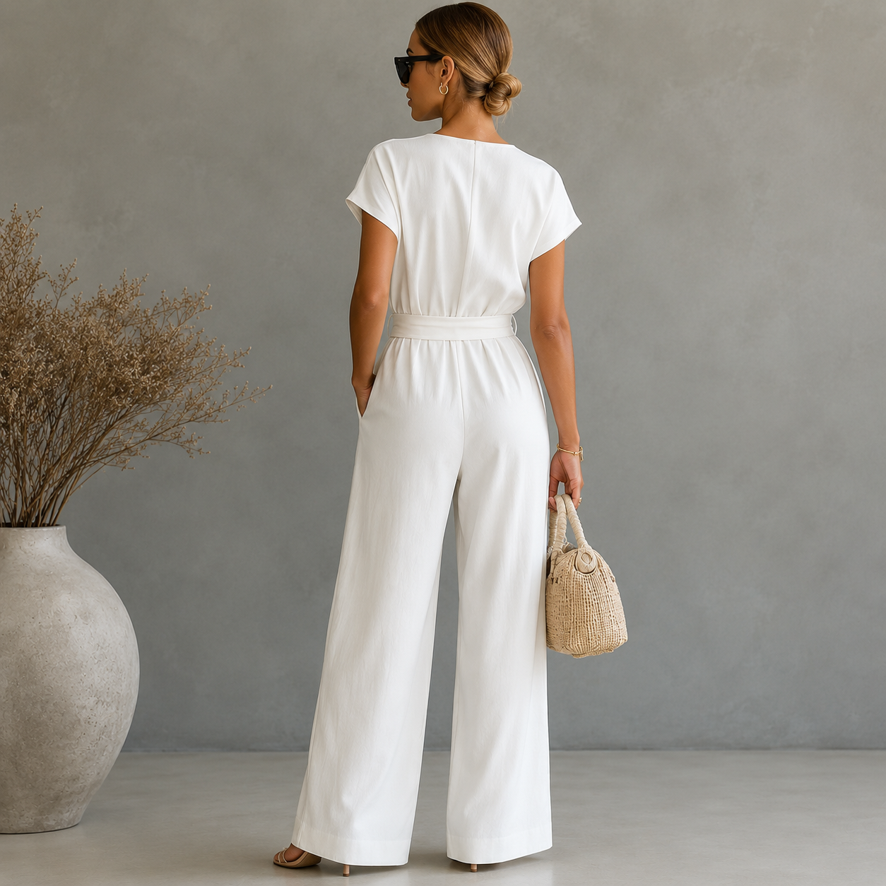 Valentina | Mono ajustable con lazada en cintura