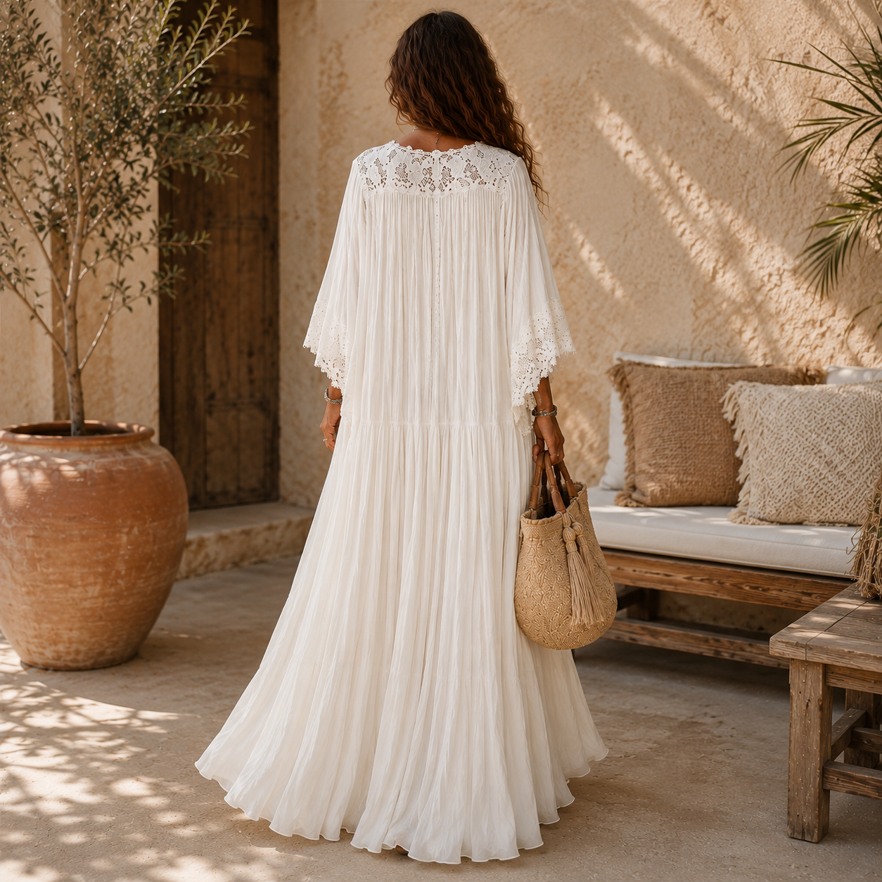 Isabela | Vestido Largo con Manga Murciélago