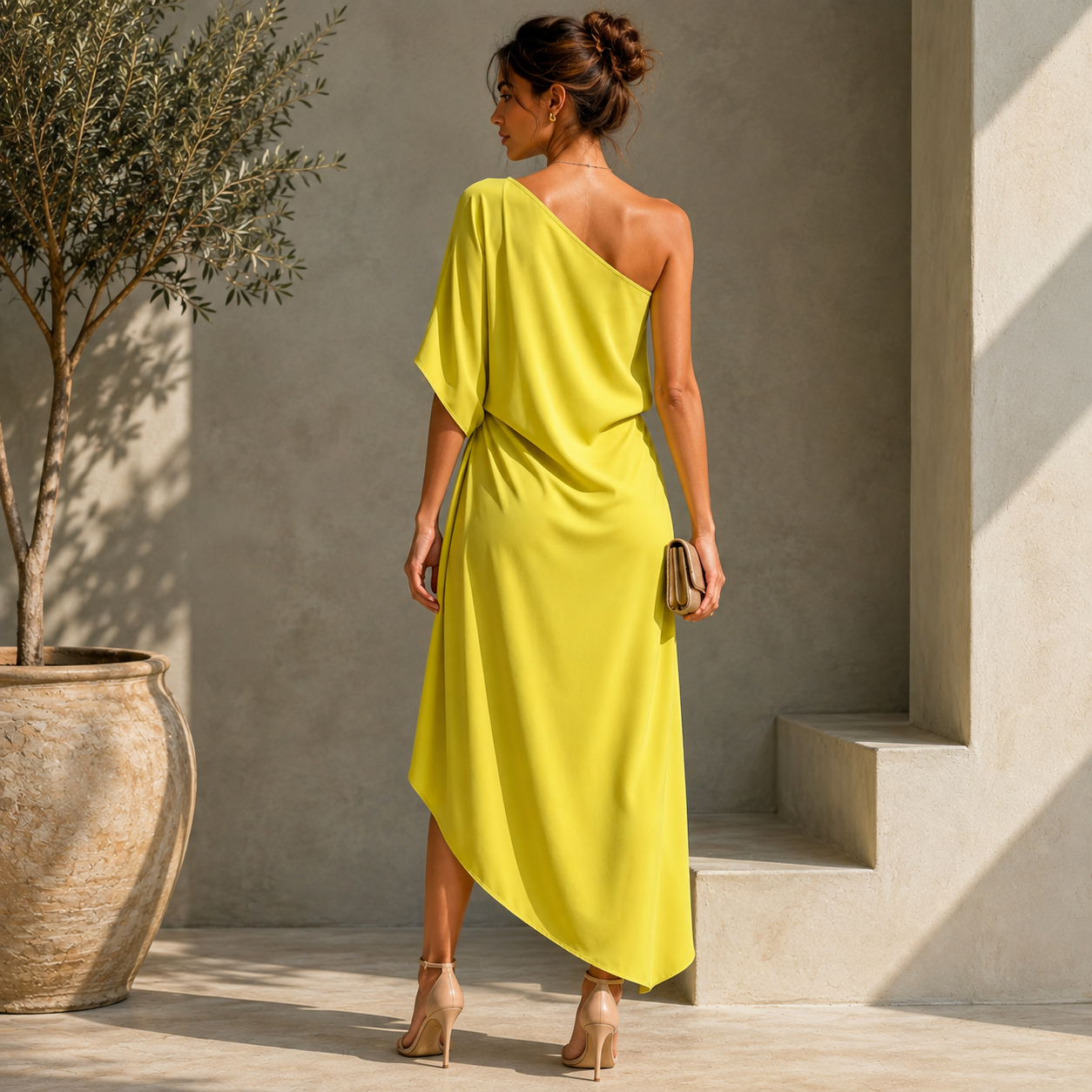 Daniela | Vestido Asimétrico de Caída Fluida