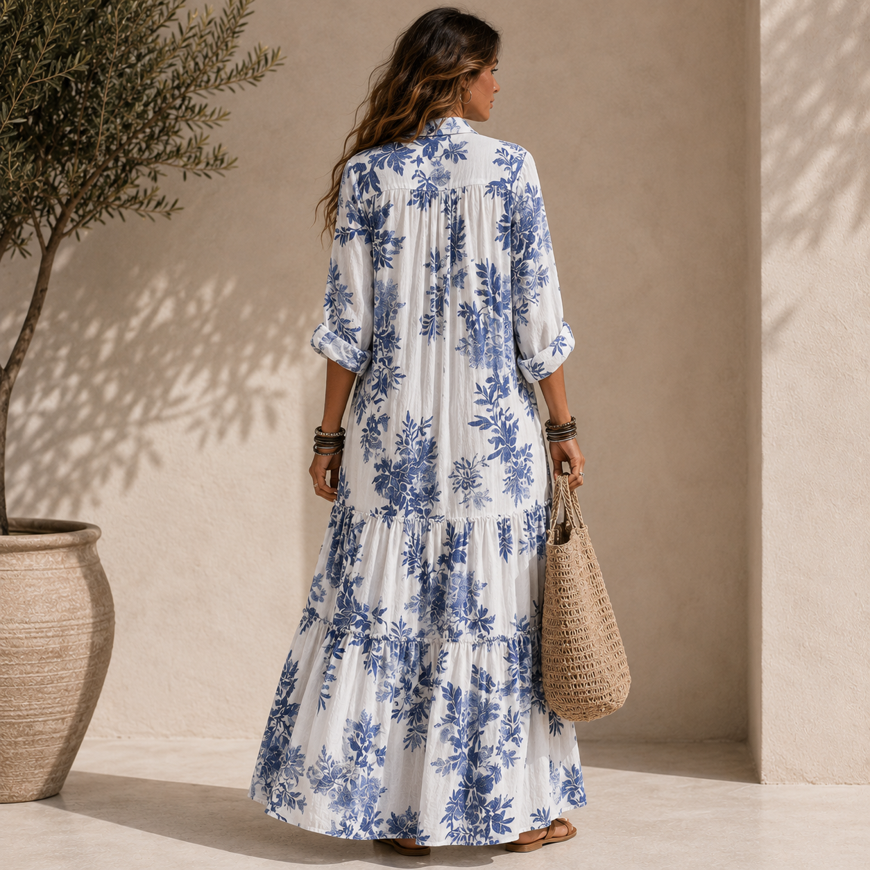 Lucía | Vestido Largo Floral de Estilo Bohemio