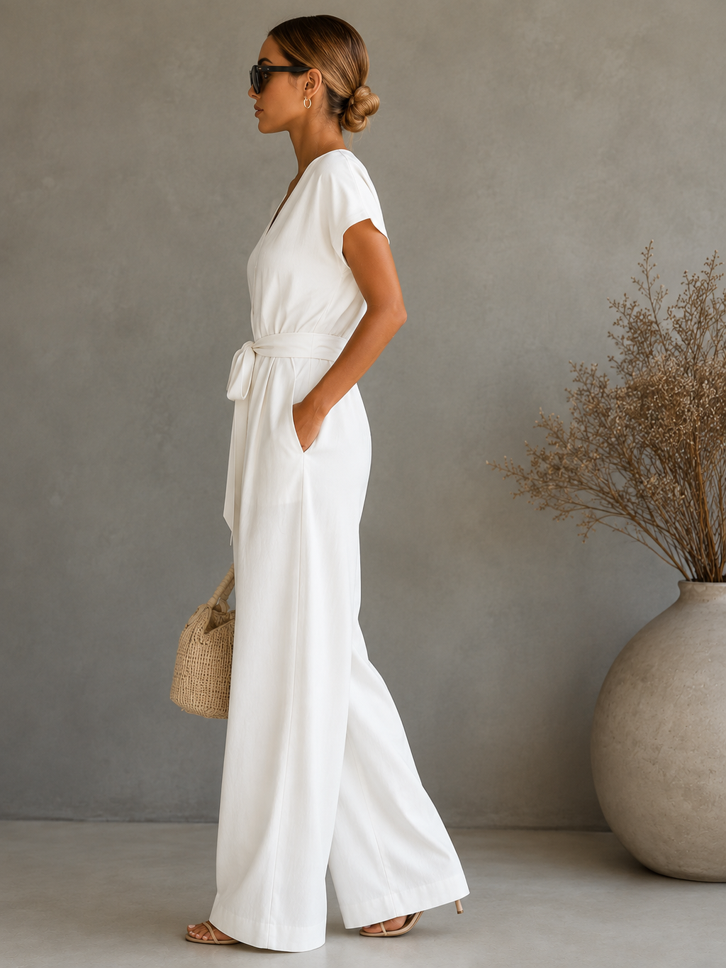 Valentina | Mono ajustable con lazada en cintura