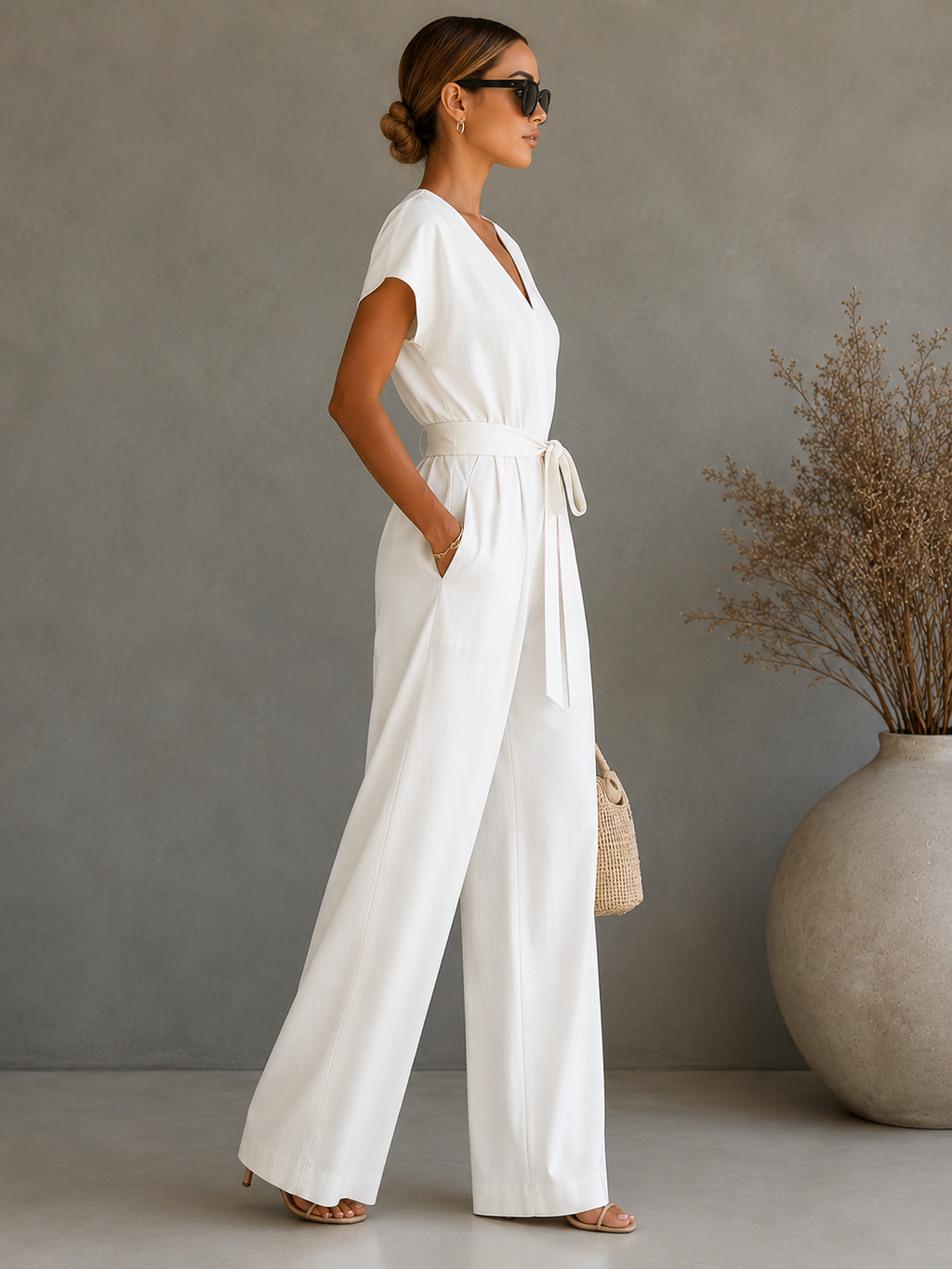 Valentina | Mono ajustable con lazada en cintura